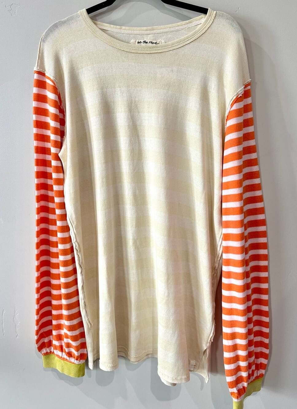 We The Free NWT Striped Long Sleeve Thermal Tee Top Size L